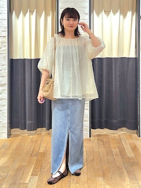 「アイテム（バングル/リストバンド）」を使った、ノノカさん（レディース・156cm・20代）の夏コーディネート