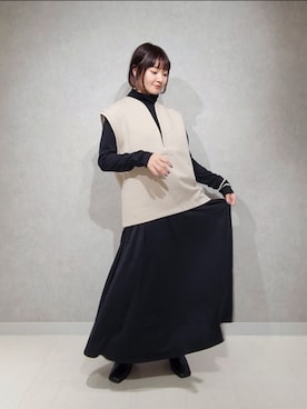 「アパートバイローリーズ」｜「アイテム（アクセサリー）」を使った、ノノカさん（レディース・156cm）の秋コーディネート
