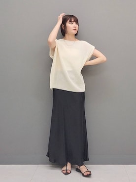 「e/rm」｜「アイテム（アクセサリー）」を使った、ノノカさん（レディース・156cm）の夏コーディネート