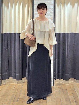 「アイテム（シュシュ）」を使った、ノノカさん（レディース・156cm・20代）の秋コーディネート