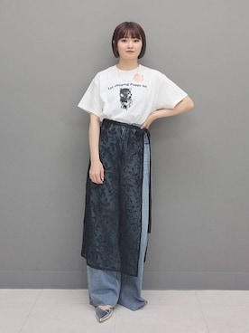 「REGENCY WORKS（リージェンシーワークス）のアイテム」を使った、ノノカさん（レディース・156cm）の夏コーディネート