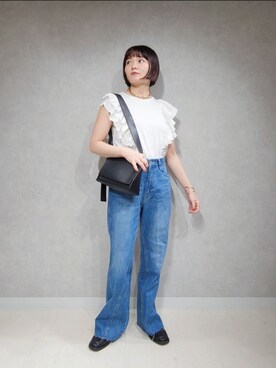 「アパートバイローリーズ」｜「アイテム（ローファー）」を使った、ノノカさん（レディース・156cm）の夏コーディネート