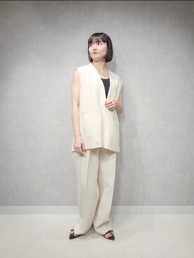 「アパートバイローリーズ」｜「アイテム（スラックス）」を使った、ノノカさん（レディース・156cm）の夏コーディネート