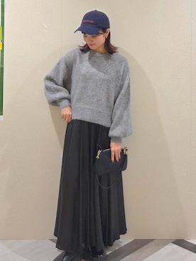 「SNAP_apart by lowrys」｜「アイテム（帽子）」を使った、ノノカさん（レディース・156cm）の秋コーディネート