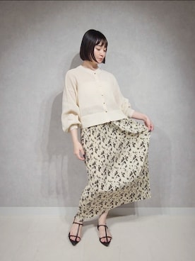 「A part by（アパートバイ）のクロスフラットサンダル（サンダル）」を使った、ノノカさん（レディース・156cm）の夏コーディネート