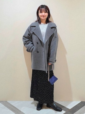 「アイテム（ピーコート）」を使った、ノノカさん（レディース・156cm・20代）の秋コーディネート