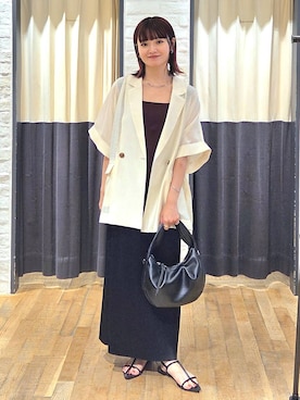 「A part by（アパートバイ）のアイテム（バングル/リストバンド）」を使った、ノノカさん（レディース・156cm）の夏コーディネート