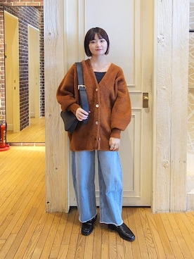 「e/rm（イーアールエム）のアイテム」を使った、ノノカさん（レディース・156cm）の冬コーディネート