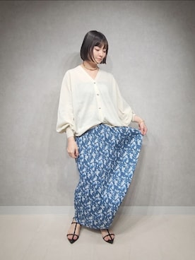 「A part by（アパートバイ）のクロスフラットサンダル（サンダル）」を使った、ノノカさん（レディース・156cm）の夏コーディネート