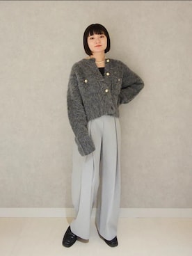 「アパートバイローリーズ」｜「アイテム（アクセサリー）」を使った、ノノカさん（レディース・156cm）の秋コーディネート