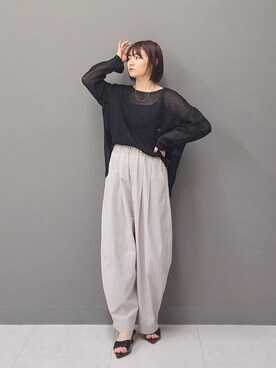 「A part by（アパートバイ）の≪追加8≫ステンレス_スネークネックレス（ネックレス）」を使った、ノノカさん（レディース・156cm）の春コーディネート