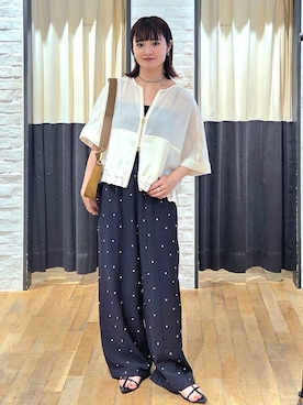 「骨格ストレート」｜「アイテム（サンダル）」を使った、ノノカさん（レディース・156cm・20代）の夏コーディネート