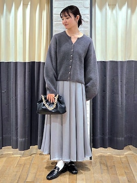 「アイテム（シュシュ）」を使った、ノノカさん（レディース・156cm・20代）の秋コーディネート