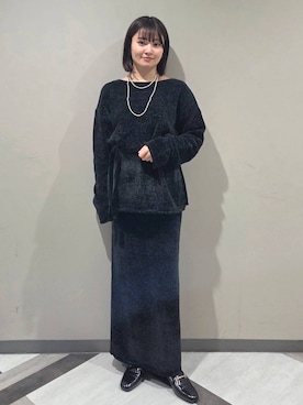 「アイテム（セットアップ）」を使った、ノノカさん（レディース・156cm）の冬コーディネート
