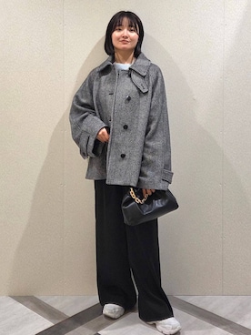 「アイテム（ステンカラーコート）」を使った、ノノカさん（レディース・156cm・20代）の秋コーディネート