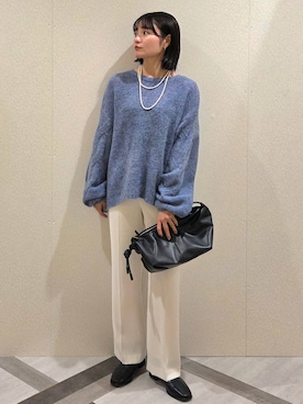 「A part by（アパートバイ）のアイテム（ネックレス）」を使った、ノノカさん（レディース・156cm）の秋コーディネート