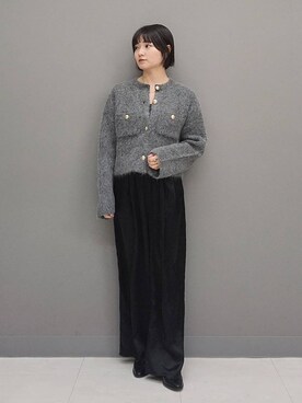 「e/rm（イーアールエム）のアイテム（パンツ）」を使った、ノノカさん（レディース・156cm）の秋コーディネート