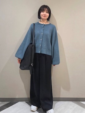 「アイテム（カーディガン/ボレロ）」を使った、ノノカさん（レディース・156cm・20代）の冬コーディネート