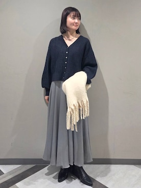 「アイテム（チョーカー）」を使った、ノノカさん（レディース・156cm・20代）の冬コーディネート