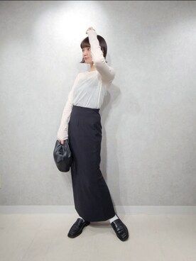 「アパートバイローリーズ」｜「アイテム（ローファー）」を使った、ノノカさん（レディース・156cm）の秋コーディネート