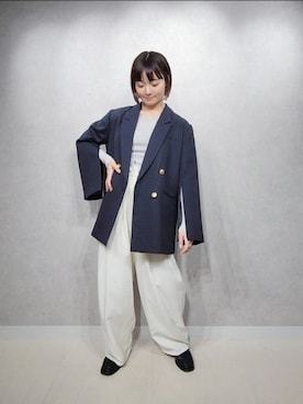 「アパートバイローリーズ」｜「アイテム（ローファー）」を使った、ノノカさん（レディース・156cm）の秋コーディネート
