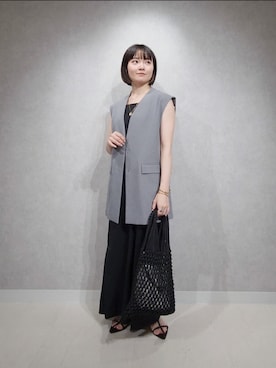 「A part by（アパートバイ）のアイテム（ハンドバッグ）」を使った、ノノカさん（レディース・156cm）の夏コーディネート