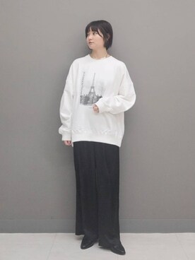 「e/rm（イーアールエム）のアイテム（パンツ）」を使った、ノノカさん（レディース・156cm）の秋コーディネート