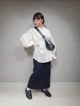 「アパートバイローリーズ」｜「アイテム（ローファー）」を使った、ノノカさん（レディース・156cm）の夏コーディネート