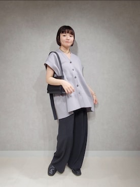 「アパートバイローリーズ」｜「アイテム（ローファー）」を使った、ノノカさん（レディース・156cm）の夏コーディネート