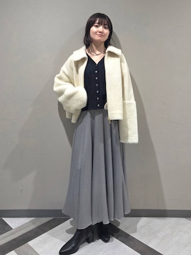「A part by（アパートバイ）のアイテム（ブーツ）」を使った、ノノカさん（レディース・156cm）の冬コーディネート
