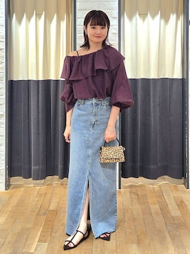 「アイテム（デニムスカート）」を使った、ノノカさん（レディース・156cm・20代）の夏コーディネート