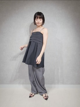 「アパートバイローリーズ」｜「アイテム（キャミソール）」を使った、ノノカさん（レディース・156cm）の夏コーディネート