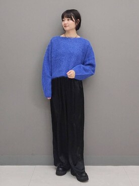 「e/rm（イーアールエム）のアイテム（パンツ）」を使った、ノノカさん（レディース・156cm）の秋コーディネート