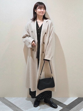 「アイテム（チェスターコート）」を使った、ノノカさん（レディース・156cm・20代）の秋コーディネート