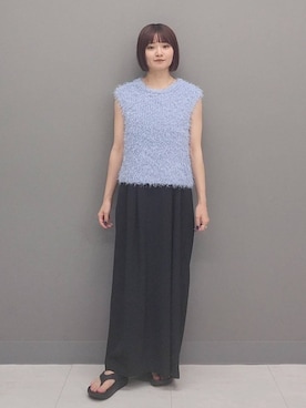 「e/rm」｜「アイテム（ワンピース/ドレス）」を使った、ノノカさん（レディース・156cm）の夏コーディネート