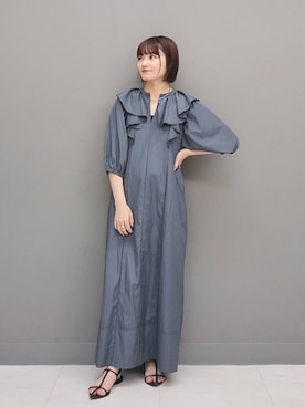 「e/rm」｜「アイテム（ワンピース/ドレス）」を使った、ノノカさん（レディース・156cm）の夏コーディネート