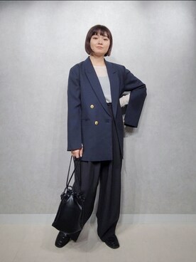 「アパートバイローリーズ」｜「アイテム（ローファー）」を使った、ノノカさん（レディース・156cm）の秋コーディネート