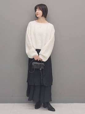 「A part by（アパートバイ）のアイテム（ネックレス）」を使った、ノノカさん（レディース・156cm）の秋コーディネート