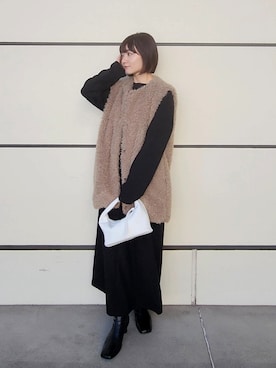 「アパートバイローリーズ」｜「アイテム（ブーツ）」を使った、ノノカさん（レディース・156cm）の秋コーディネート