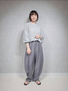 「アパートバイローリーズ」｜「アイテム（スラックス）」を使った、ノノカさん（レディース・156cm）の夏コーディネート