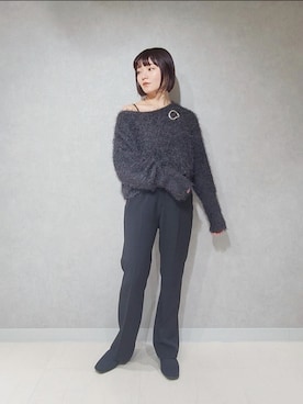 「アパートバイローリーズ」｜「アイテム（アクセサリー）」を使った、ノノカさん（レディース・156cm）の秋コーディネート