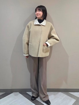 「SNAP_apart by lowrys」｜「アイテム（ブルゾン）」を使った、ノノカさん（レディース・156cm）の秋コーディネート