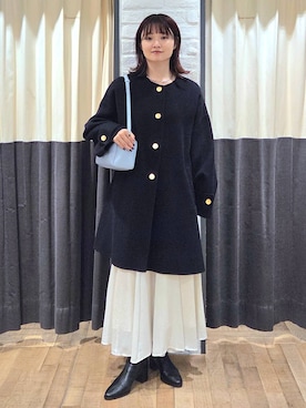 「アイテム（チョーカー）」を使った、ノノカさん（レディース・156cm）の秋コーディネート