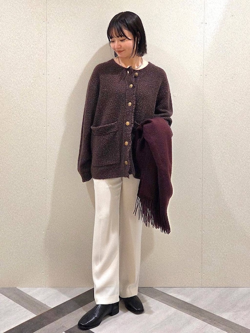 セール】【セットアップ対応】アンゴラウールツイードカーディガン