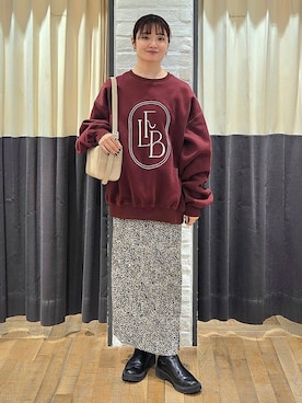 「A part by（アパートバイ）のアイテム（スウェット）」を使った、ノノカさん（レディース・156cm）の秋コーディネート