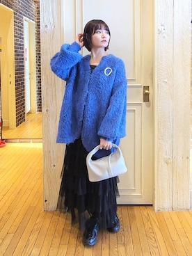 「A part by（アパートバイ）のアイテム（ハンドバッグ）」を使った、ノノカさん（レディース・156cm）の冬コーディネート
