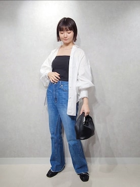 「アパートバイローリーズ」｜「アイテム（ローファー）」を使った、ノノカさん（レディース・156cm）の秋コーディネート