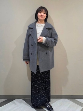 「アイテム（ピーコート）」を使った、ノノカさん（レディース・156cm・20代）の冬コーディネート