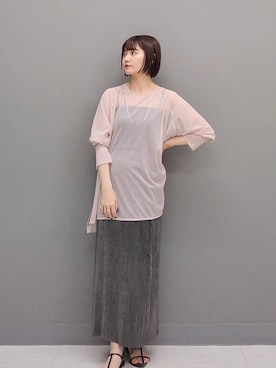 「e/rm」｜「アイテム（アクセサリー）」を使った、ノノカさん（レディース・156cm）の春コーディネート