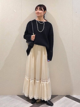 「アイテム（バレッタ/ヘアクリップ）」を使った、ノノカさん（レディース・156cm・20代）の秋コーディネート